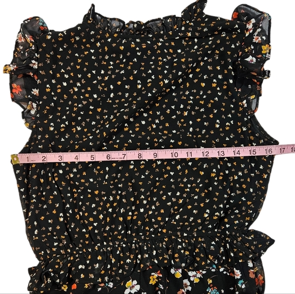 Ava James Floral Print Maxi Dress Sz M Peplum Waist Boho Fairy Whimsigoth Grunge - Picture 14 of 16